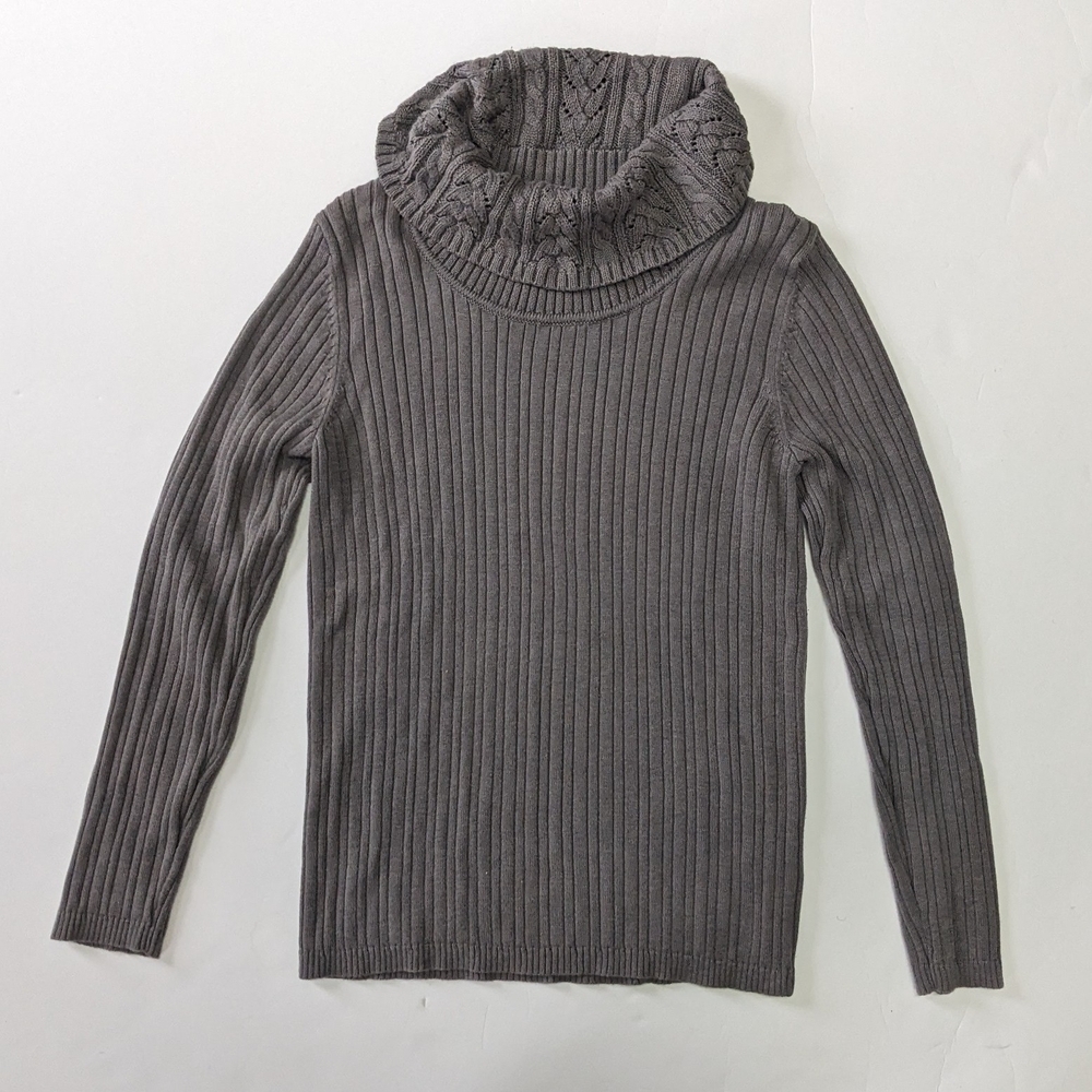 Women's Croft & Barrow® Ribbed Cowl Neck Sweater